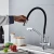 Import Sink Polished Single Handle Pull Down Ceramic Modern Black Kitchen Faucet from China