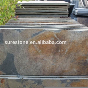 Slate stone exterior rusty wall slate tile interlocking outdoor slate tile