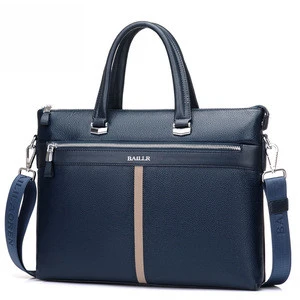 Slim Executive Leather Men bag, Laptop Lawyer Leather Briefcase for Men