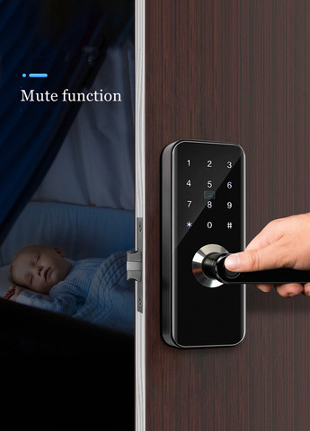 Buy Smart Lever Home Fingerprint Door Handle Digital Pin Code Card Door ...