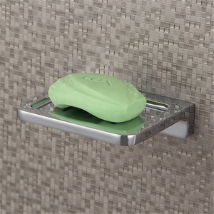 Soap Dish Wall Mounted Zinc Alloy Soap Tray Holder Storage Soap Rack Plate Box Container Bathroom Accessories