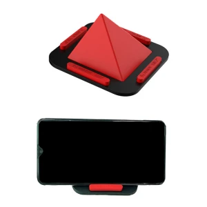 Soft silica gel pyramid desktop multi-angle red mobile phone holder