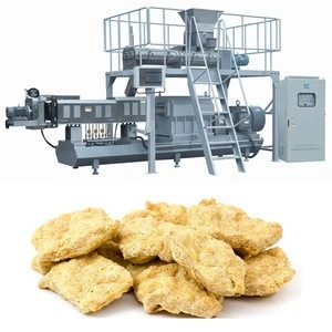 Soy bean and peanuts Protein vegetarian meat process machine double-screw soya protein processing line