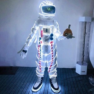 Spademan Performance Stage Dance Wear Interactive Atmosphere LED Space Suit Stage Props for Party Night Club