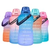 Sports water bottles 1 gallon water bottle  Gym bottles printed bags motivational time marker