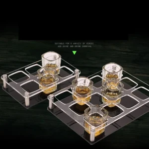 Square High Quality  wine sampler barware shot glass holder serving trays