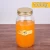 Import square honey glass jar  with screw metal lid from China