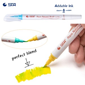 STA 3700 manufacture art marker, art color pen paint marker pen set, Aqua aquarelle watercolor natural brush marker pen