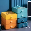 Stackable Cosmetic Storage Box Makeup Organizer Office Stationery Drawer Storage Box Plastic Box