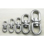 Stainless steel double ended swivel eye hook 304 stainless steel eye-eye swivel ring