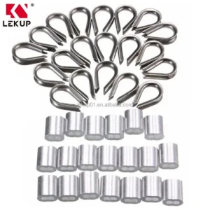 Stainless Steel Heavy Duty Hardware for Cable Railings Kits Hardware Wire Rope Accessory Set Wire Rope Cable Fittings