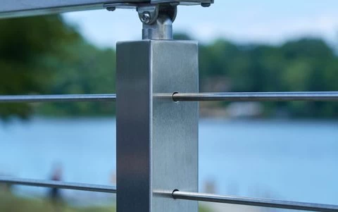 stainless steel railing with glass price per meter with solid rob railing