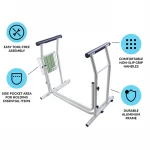 Stand Alone Toilet Safety Rail Medical Bathroom Safety Assist Frame with Support Grab Bar Handles and Railings