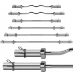 Standard Threaded Chrome Solid Steel Spinlock EZ Curl Bar