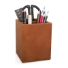 Stationery Multifunctional Square PU Leather Pen Pencil Holder