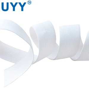 Stock in White knitting 3 cm width elastic band