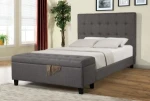 Storage room furniture antique modern fabric bed