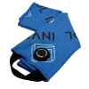 Sublimated printed microfiber golf towel with stitched magnetic clip for strong hold to metal objects