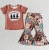 Import Summer Kids Clothes Blouse Set Wholesale Baby Girls Clothing Sets Milk Silk Western Cowboy Cowgirl Clothes for Children set from China
