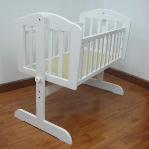 Swing wood crib and cot for kids and children furniture