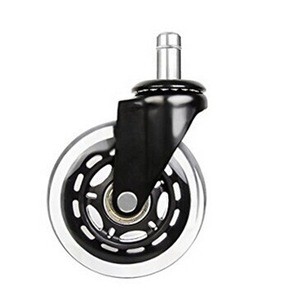 Swivel 3 inch PU Roller Office Chair Caster Wheel replacement