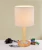 Import Table Lamp With Wood Round Base Small Barrel Lampshade in 100% Raw Cotton E27*1*10W from China