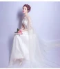 tank sleeveless lace pure white A-line wedding dress bridal gown with mantle