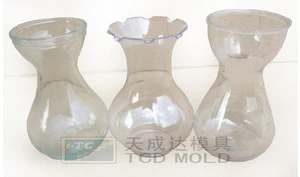 The transparent plastic vase, home decoration vase