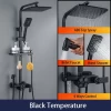 Thermostatic Shower Set Black Digital Display Bath Faucet Luxury Mixer Tap Bathroom Shower Set Bathtub Faucets Rainfall Taps