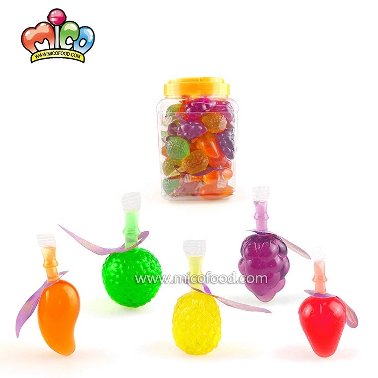 Tik Tok custom packaging mixed mini juice assorted pudding squeeze fruit shape jelly