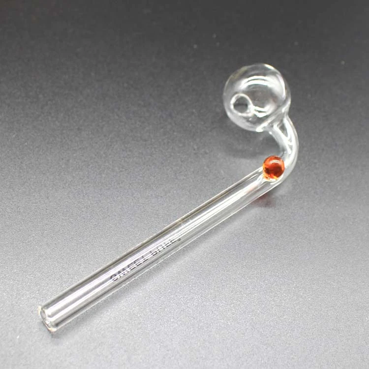 Tobacco Hand Colorful Clear Glass Oil Burner Nail Pipe Handmade Glass Pipe Smoking Accessories Simple Pipes