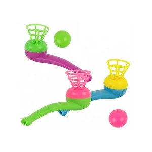 Tobacco Pipe Toy Blow Ball Toy Game Sets Kids Air Suspension Ball Toy