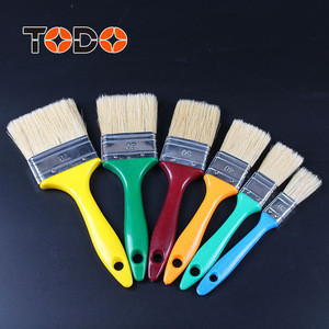 TODO brush DIY plastic colorful  handle hog bristle paint brush