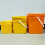 Top grade chemical barrel pail recycled custom plastic 20l paint bucket Square plastic buckets