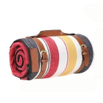 Top Quality Picnic Blanket Rug Outdoor Portable Lightweight Waterproof  Camping Beach Mat With Leather Package