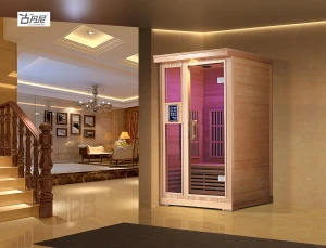 Traditional steam and infrared combination sauna room