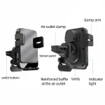 Trending Products Hot Sale Universal China Wholesale Qi Charger Fast Charging 15W Phone Stand Mount Holder Wireless Car Charger