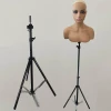 Tripod Stand for Wig Making Adjustable Wig Stand for Mannequin Training Head Holder Hairdressing Clamp Tripod Stand Holder