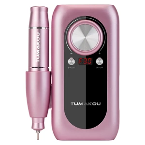 TUMAKOU Portable Electric Nail Drill Machine - Professional 30000RPM Nail E File Set Kit for Acrylic, Gel, Rechargeable Manicure