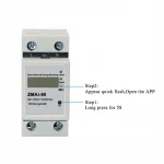 Tuya Smart WiFi Power Consumption Switch Energy Monitoring Meter 110V- 220V Din Rail Remote Control