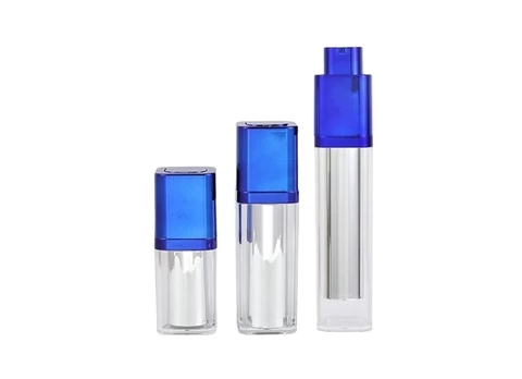 twist top UV airless pump bottle acrylic good sealing twist-up airless plastic bottle anti-Oxygen square airless pump bottle