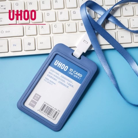 UHOO 2022 Hot style Eco-friendly pp material ID card holder fashion design name badge holder