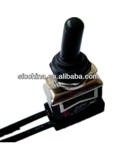 UL approved Toggle Switch with waterproof boot and 12&quot; wire