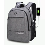 Ultra slim polyester business men backpack laptop bags with USB port charging