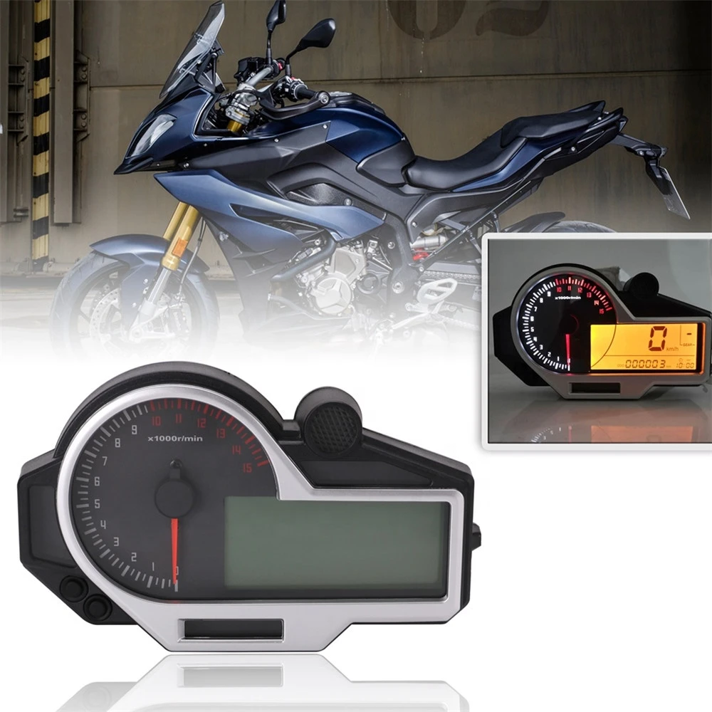 Universal Bike Fuel Gauge Colorful LCD N1-6 Digital Speed Meter Odometer Tachometer Speedomete With Water Temperature Indicator