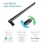 Import USB Wifi Antenna Adapter 1200Mbps USB Wifi Adapter Receiver Dual Band 2.4G/5G AC1200M Wi-Fi Dongle Network LAN Card from China