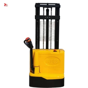 Walkie Rider type full electric stacker forklift 1t 1.5t 2t electric pallet truck for warehouse and container