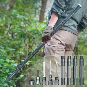 Buy Walking Stick Multifunctional Self-defense Stick T-shaped Four And ...