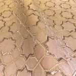 Warp Knitted Super Soft Knitted Embroidered Spandex Polyester Dining Chair Metal Leg Holand Embroidery Velvet Fabric