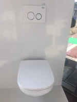 Water saving dual-flush flushing system Ceramic WC Toilet bowl wall hung Vietnam toilet CT01